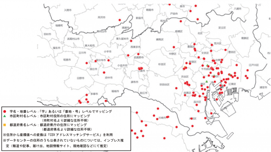 【図表3 東京都の全データセンター立地状況（建設中含む）】